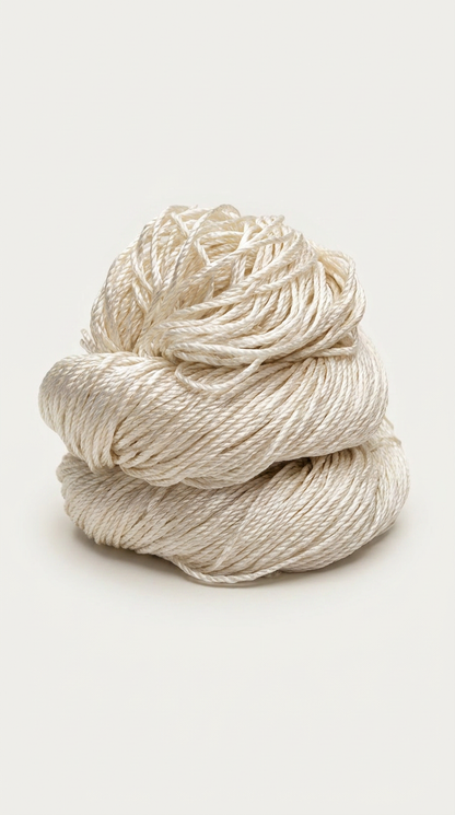 Knitsilk 3 Ply 100% Mulberry Silk Lace Weight Yarn – Sacred White (50g / 260 Yard