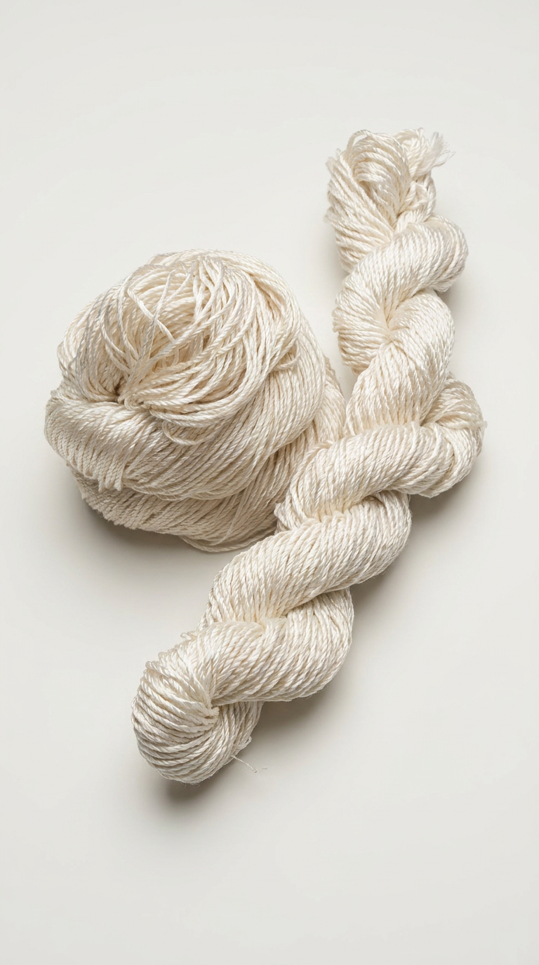 Knitsilk 3 Ply 100% Mulberry Silk Lace Weight Yarn – Sacred White (50g / 260 Yard