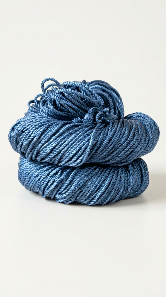 Knitsilk 3 Ply 100% Mulberry Silk Lace Weight Yarn – Twilight blue (50g / 260 Yard
