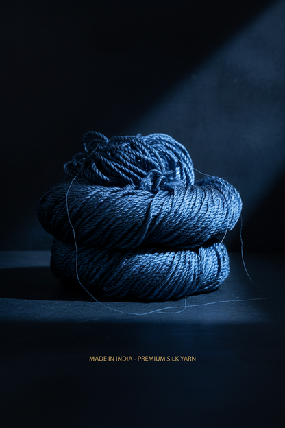 Knitsilk 3 Ply 100% Mulberry Silk Lace Weight Yarn – Twilight blue (50g / 260 Yard