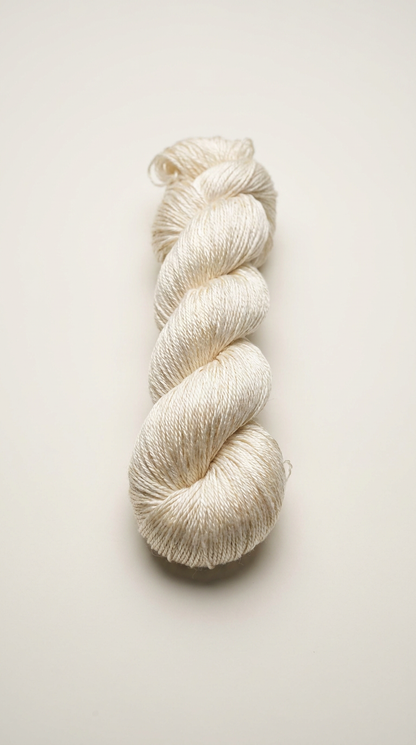 Knitsilk 3 Ply 100% Mulberry Silk Lace Weight Yarn – Ivory (50g / 260 Yard
