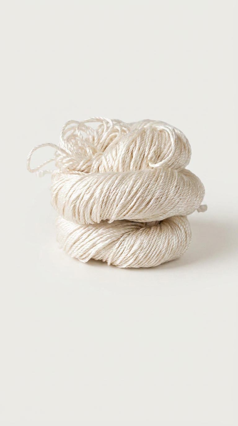 Knitsilk 3 Ply 100% Mulberry Silk Lace Weight Yarn – Ivory (50g / 260 Yard