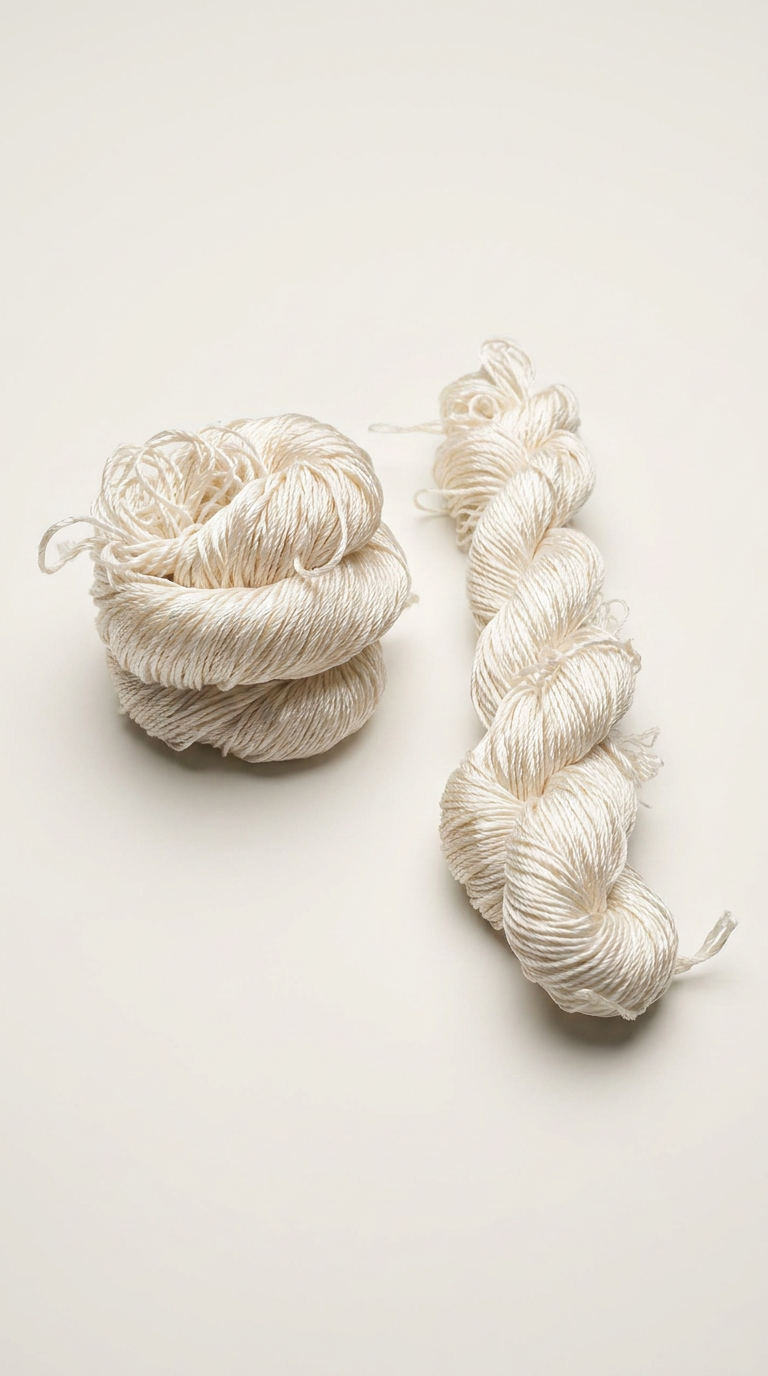 Knitsilk 3 Ply 100% Mulberry Silk Lace Weight Yarn – Ivory (50g / 260 Yard