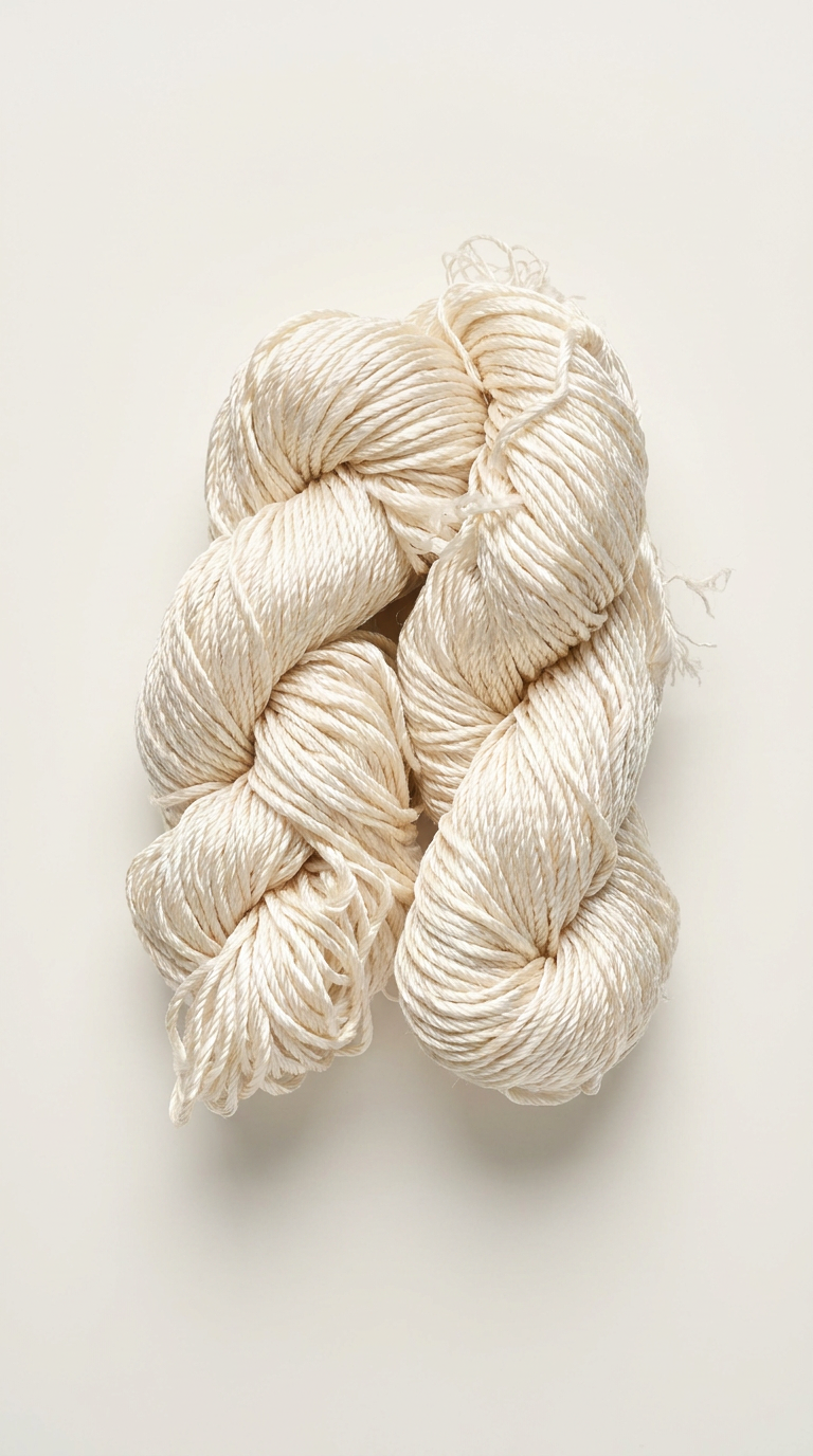 Knitsilk 3 Ply 100% Mulberry Silk Lace Weight Yarn – Ivory (50g / 260 Yard