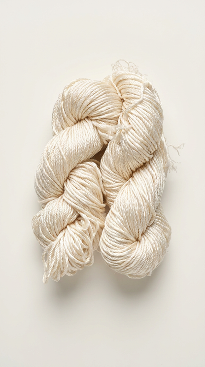 Knitsilk 3 Ply 100% Mulberry Silk Lace Weight Yarn – Ivory (50g / 260 Yard