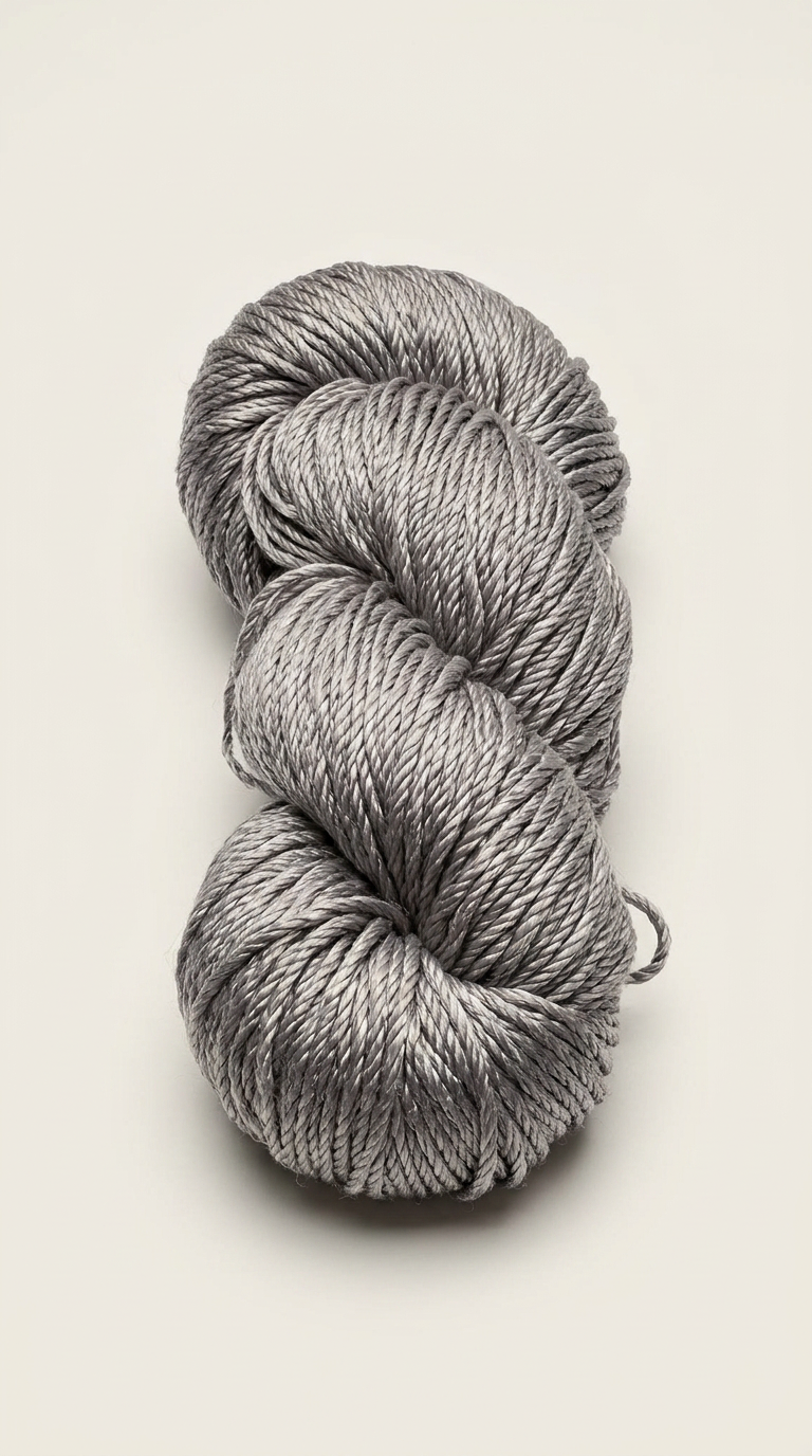 Knitsilk 3 Ply 100% Mulberry Silk Lace Weight Yarn – Grey (50g / 260 Yard