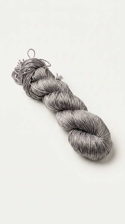 Knitsilk 3 Ply 100% Mulberry Silk Lace Weight Yarn – Grey (50g / 260 Yard