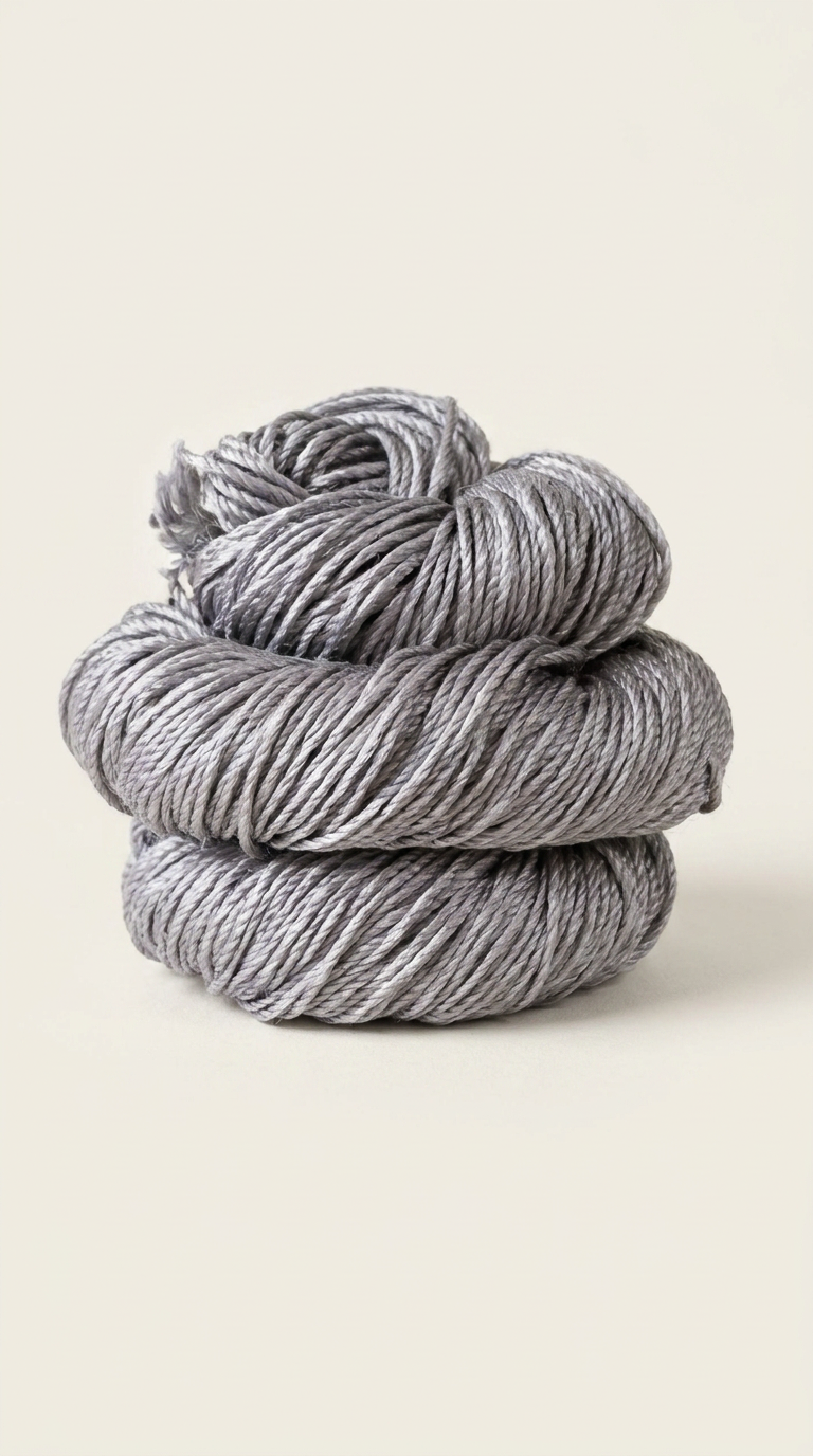 Knitsilk 3 Ply 100% Mulberry Silk Lace Weight Yarn – Grey (50g / 260 Yard
