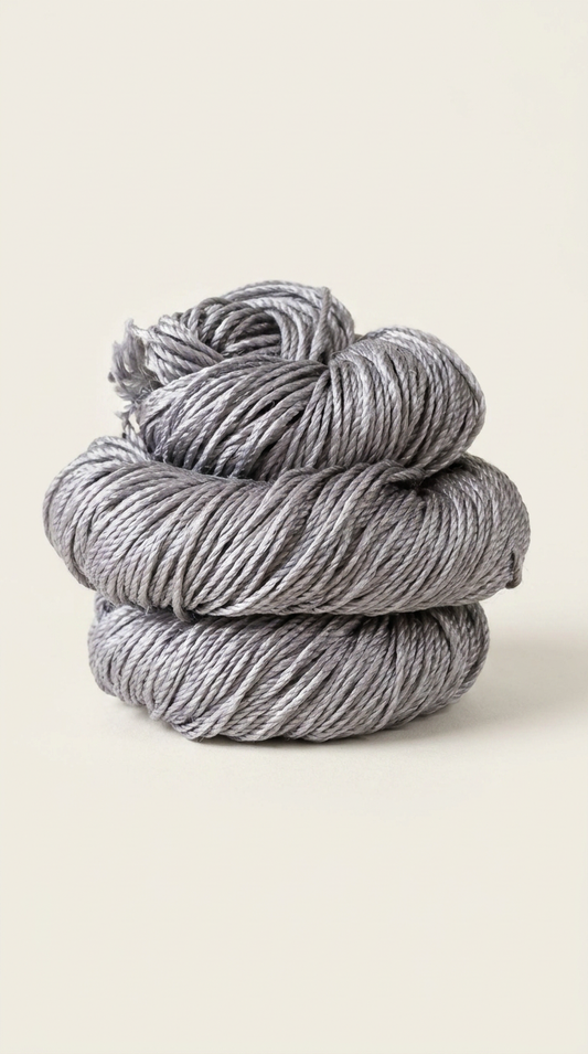 Knitsilk 3 Ply 100% Mulberry Silk Lace Weight Yarn – Grey (50g / 260 Yard