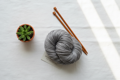 Knitsilk 3 Ply 100% Mulberry Silk Lace Weight Yarn – Grey (50g / 260 Yard