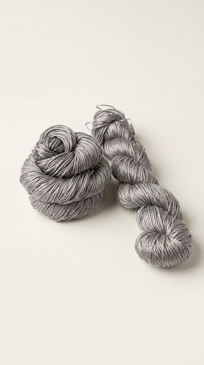 Knitsilk 3 Ply 100% Mulberry Silk Lace Weight Yarn – Grey (50g / 260 Yard
