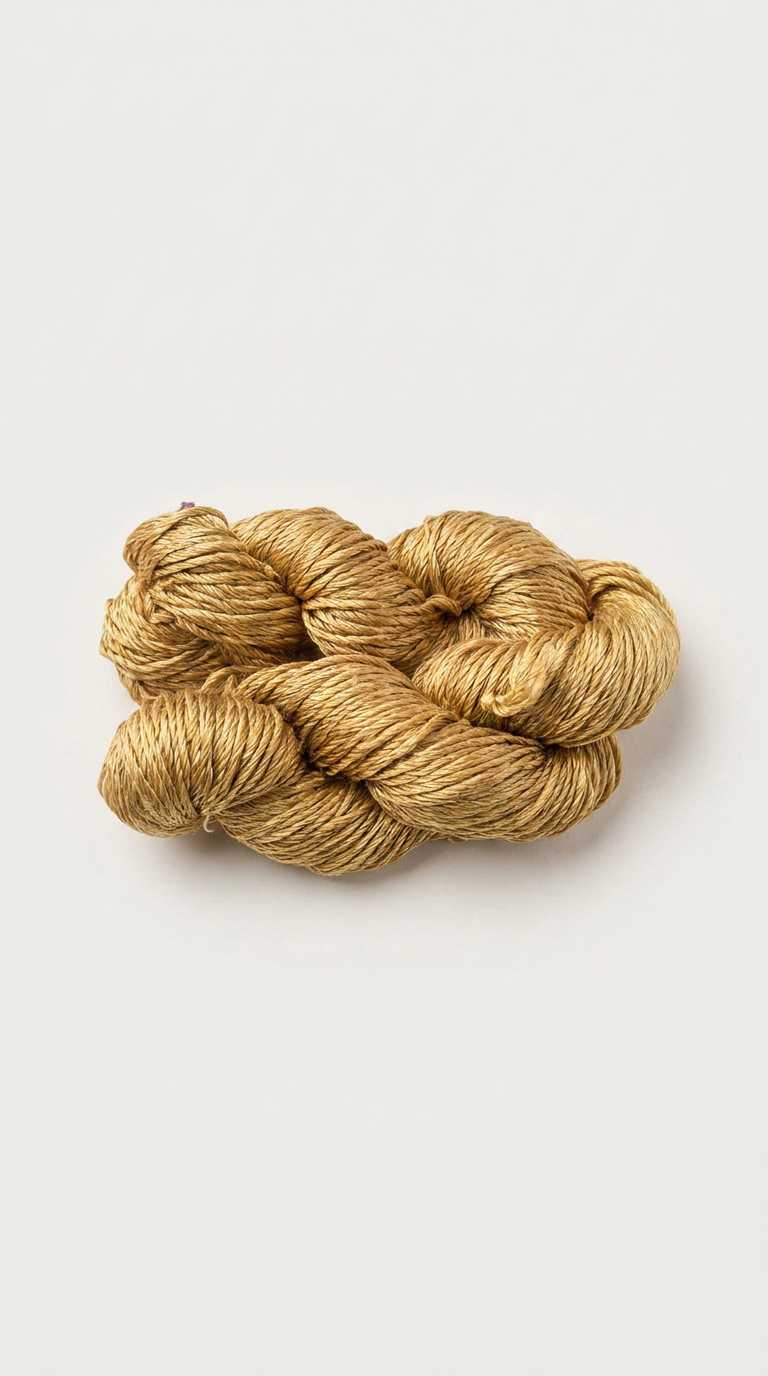 Knitsilk 3 Ply 100% Mulberry Silk Lace Weight Yarn – Golden Mustard (50g / 260 Yard
