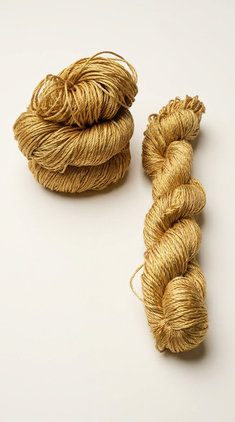 Knitsilk 3 Ply 100% Mulberry Silk Lace Weight Yarn – Golden Mustard (50g / 260 Yard