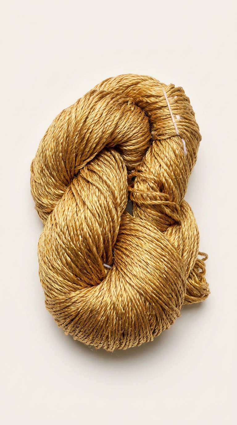 Knitsilk 3 Ply 100% Mulberry Silk Lace Weight Yarn – Mustard (50g / 260 Yard