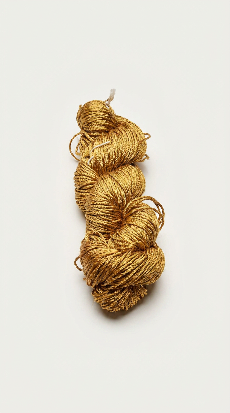 Knitsilk 3 Ply 100% Mulberry Silk Lace Weight Yarn – Mustard (50g / 260 Yard