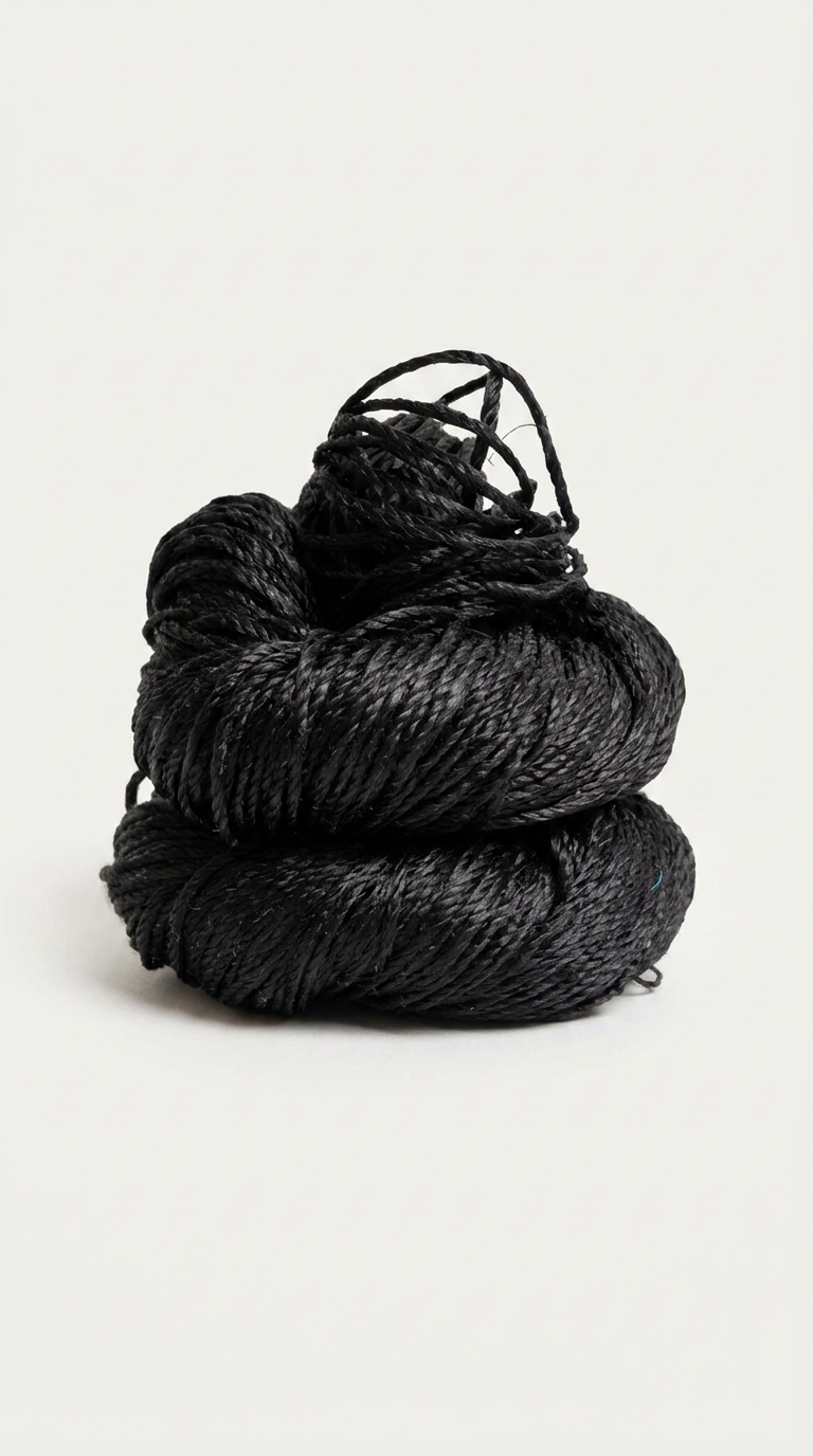 Knitsilk 3 Ply 100% Mulberry Silk Lace Weight Yarn – Black (50g / 260 Yard