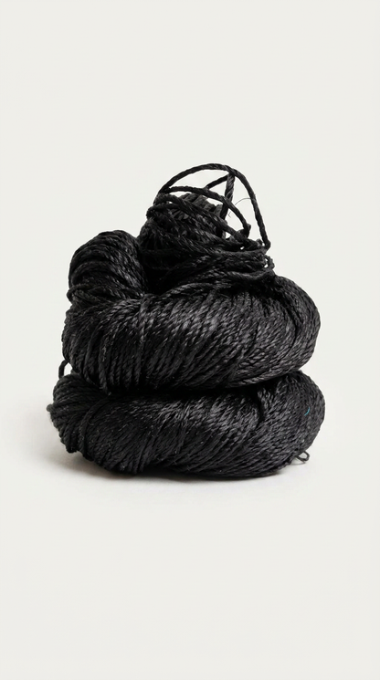 Knitsilk 3 Ply 100% Mulberry Silk Lace Weight Yarn – Black (50g / 260 Yard