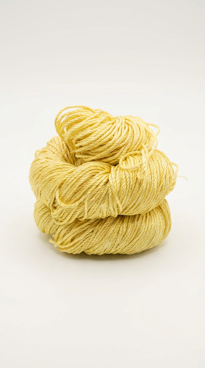 Knitsilk 3 Ply 100% Mulberry Silk Lace Weight Yarn –Pastel Yellow(50g / 260 Yard