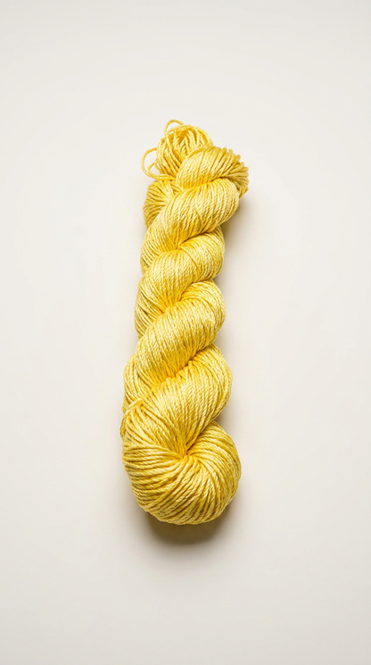 Knitsilk 3 Ply 100% Mulberry Silk Lace Weight Yarn –Pastel Yellow(50g / 260 Yard