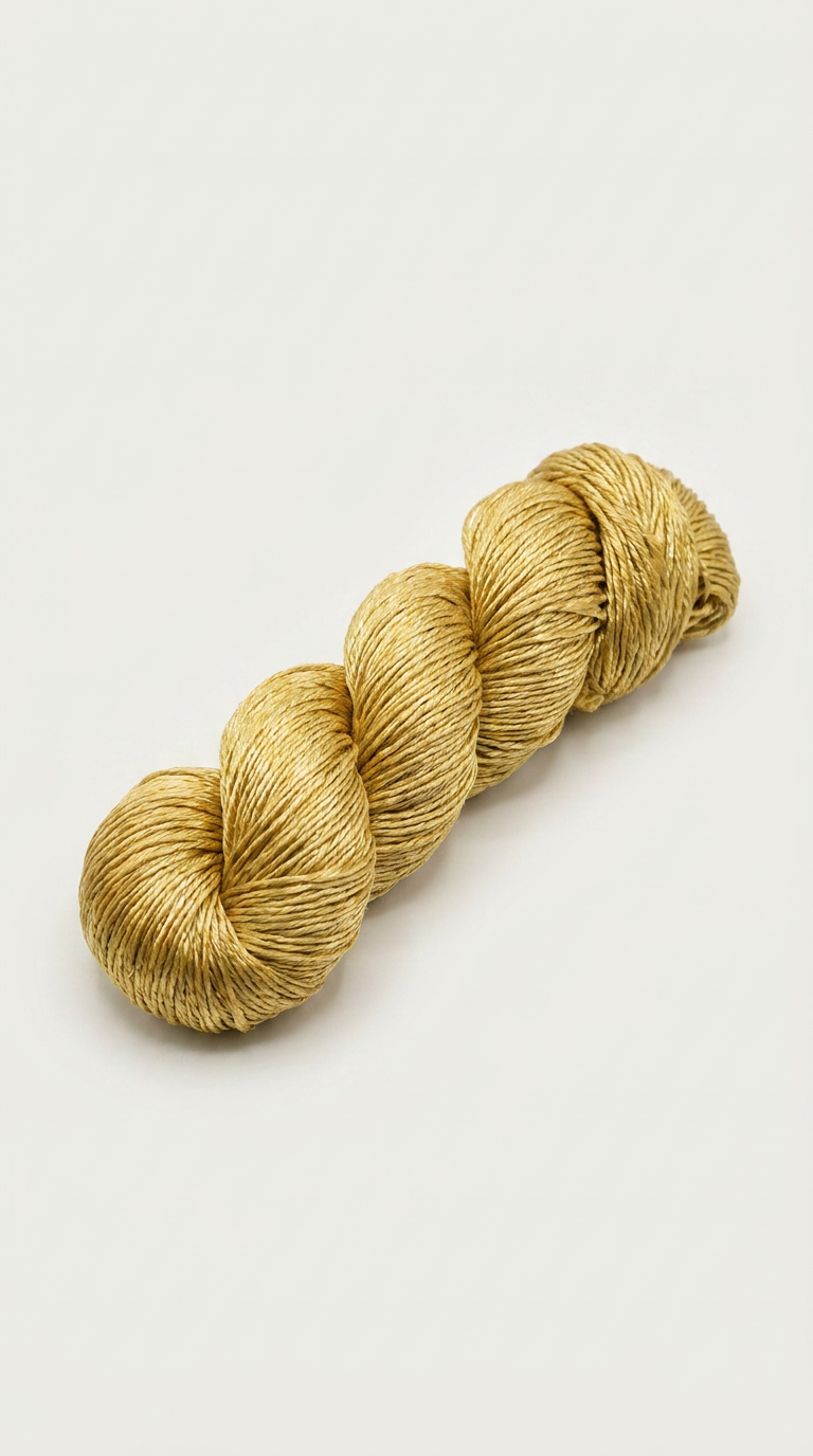 Knitsilk 3 Ply 100% Mulberry Silk Lace Weight Yarn – Super gold(50g / 260 Yard