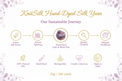 Knitsilk 3 Ply 100% Mulberry Silk Lace Weight Yarn –Orchids(50g / 260 Yard