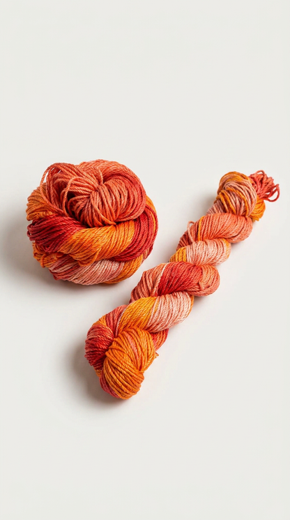 Knitsilk 3 Ply 100% Mulberry Silk Lace Weight Yarn –Red & Multicolor(50g / 260 Yard
