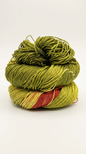 Knitsilk 3 Ply 100% Mulberry Silk Lace Weight Yarn –Dark olive and Red (50g / 260 Yard