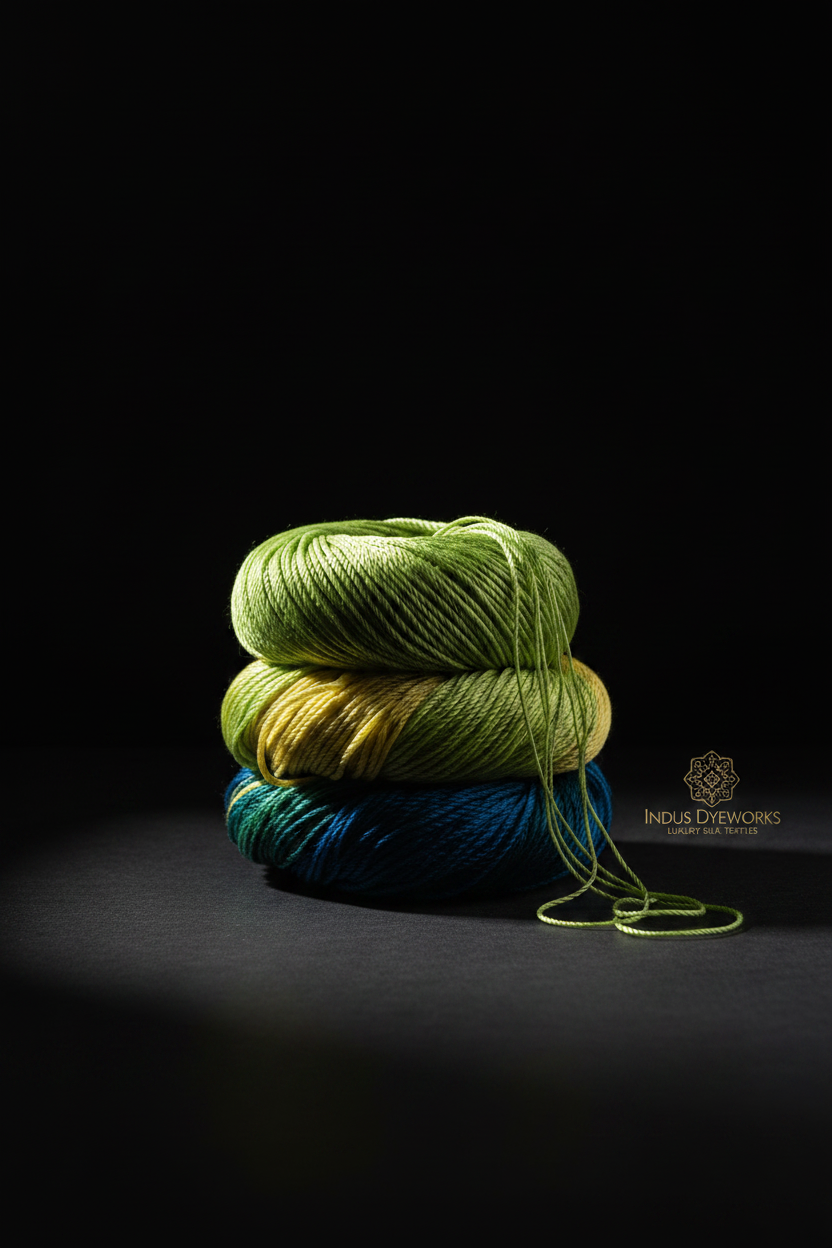 Knitsilk 3 Ply 100% Mulberry Silk Lace Weight Yarn –Green(50g / 260 Yard