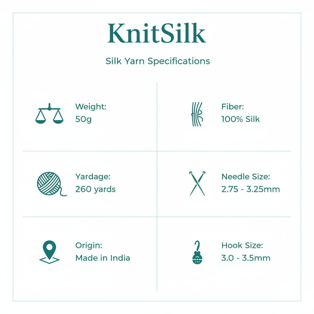 Knitsilk 3 Ply 100% Mulberry Silk Lace Weight Yarn –Dark Green(50g / 260 Yard