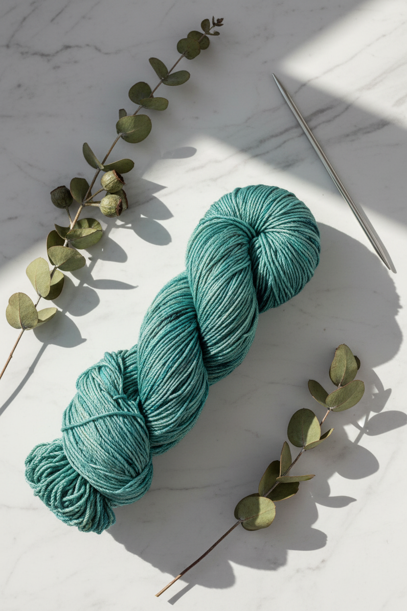Knitsilk 3 Ply 100% Mulberry Silk Lace Weight Yarn –Dark Green(50g / 260 Yard