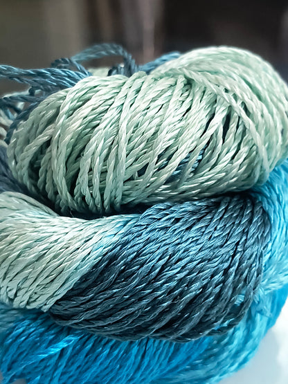 Knitsilk 3 Ply 100% Mulberry Silk Lace Weight Yarn –Sky Blue(50g / 260 Yard