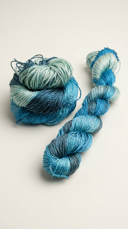 Knitsilk 3 Ply 100% Mulberry Silk Lace Weight Yarn –Sky Blue(50g / 260 Yard