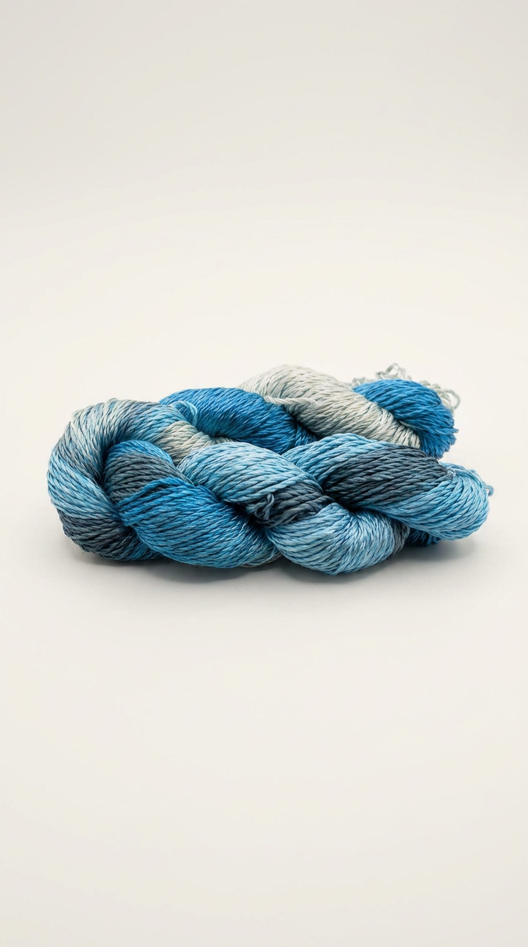 Knitsilk 3 Ply 100% Mulberry Silk Lace Weight Yarn –Sky Blue(50g / 260 Yard