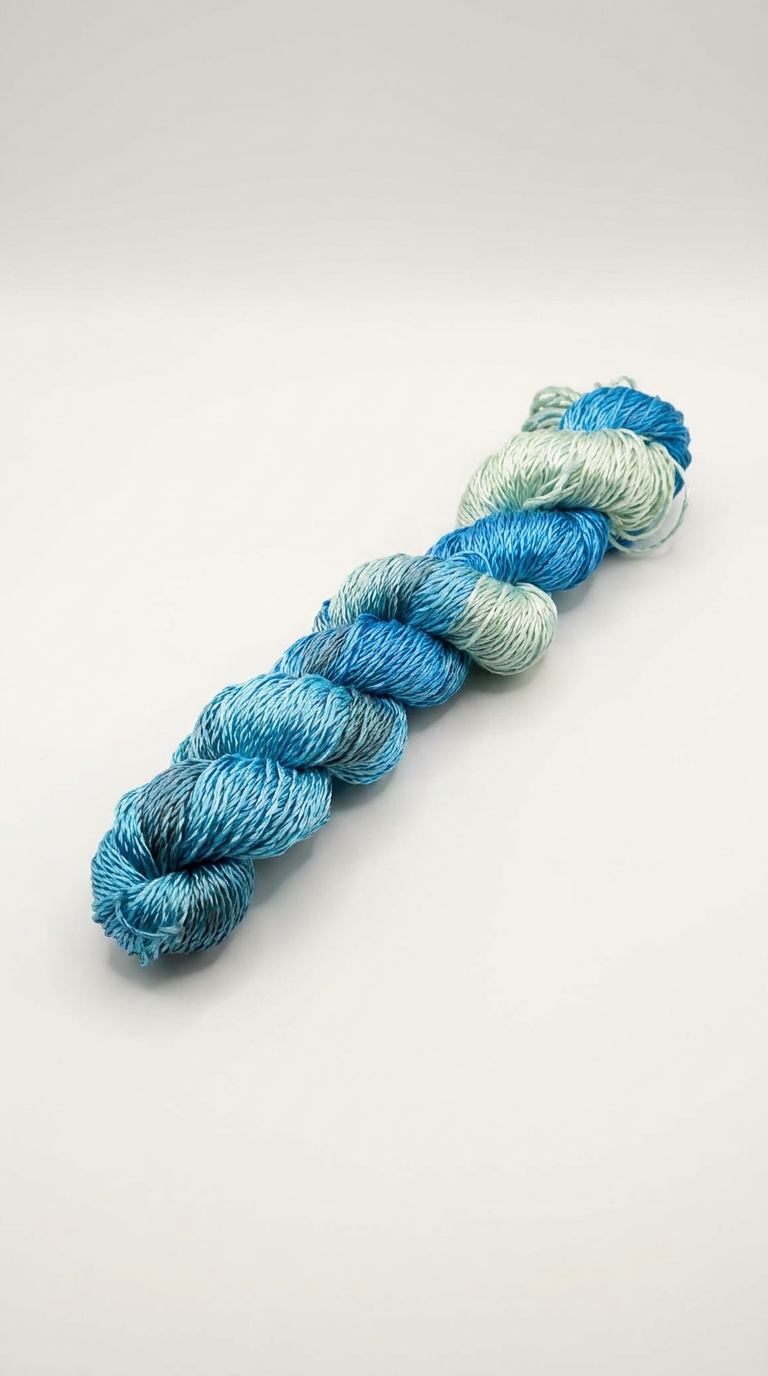 Knitsilk 3 Ply 100% Mulberry Silk Lace Weight Yarn –Sky Blue(50g / 260 Yard