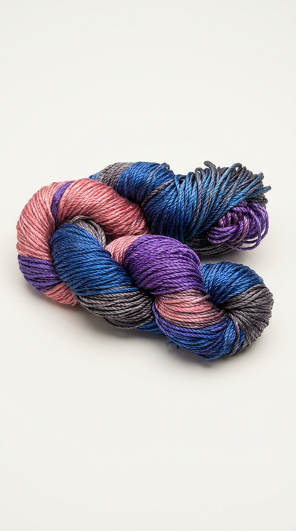 Knitsilk 3 Ply 100% Mulberry Silk Lace Weight Yarn –Blue and Grey(50g / 260 Yard