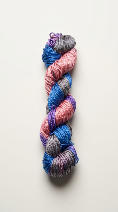 Knitsilk 3 Ply 100% Mulberry Silk Lace Weight Yarn –Blue and Grey(50g / 260 Yard