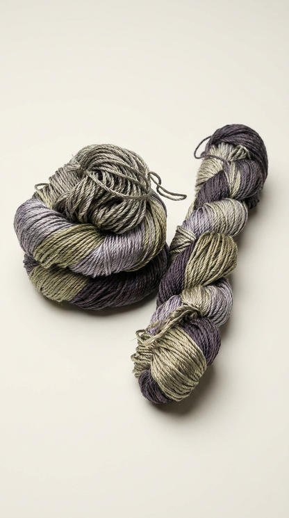 Knitsilk 3 Ply 100% Mulberry Silk Lace Weight Yarn –Black and Grey(50g / 260 Yard