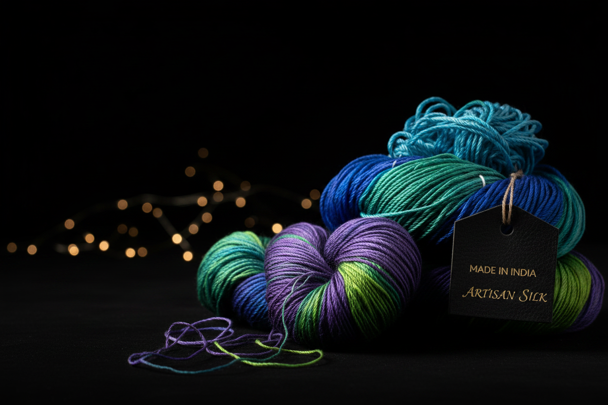 Knitsilk 3 Ply 100% Mulberry Silk Lace Weight Yarn –Plumbago(50g / 260 Yard