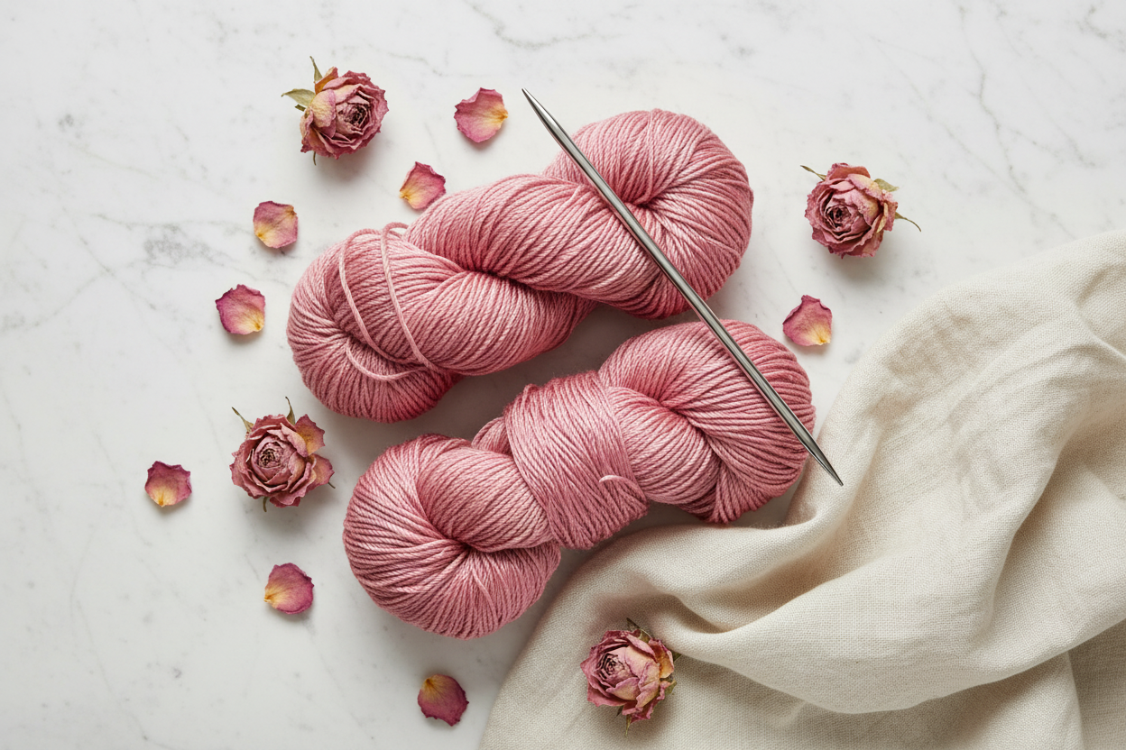 Knitsilk 3 Ply 100% Mulberry Silk Lace Weight Yarn –Pink(50g / 260 Yard