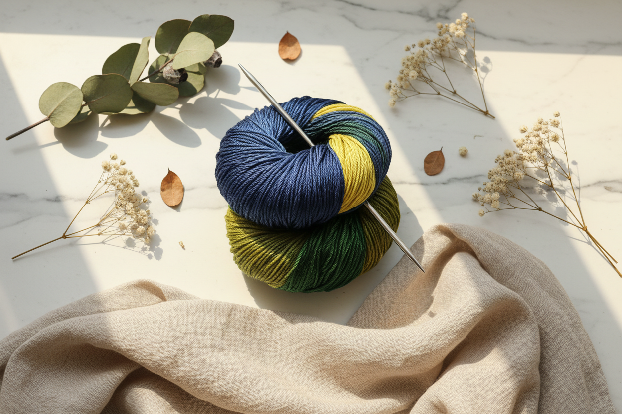 Knitsilk 3 Ply 100% Mulberry Silk Lace Weight Yarn –Chrysanthemum(50g / 260 Yard