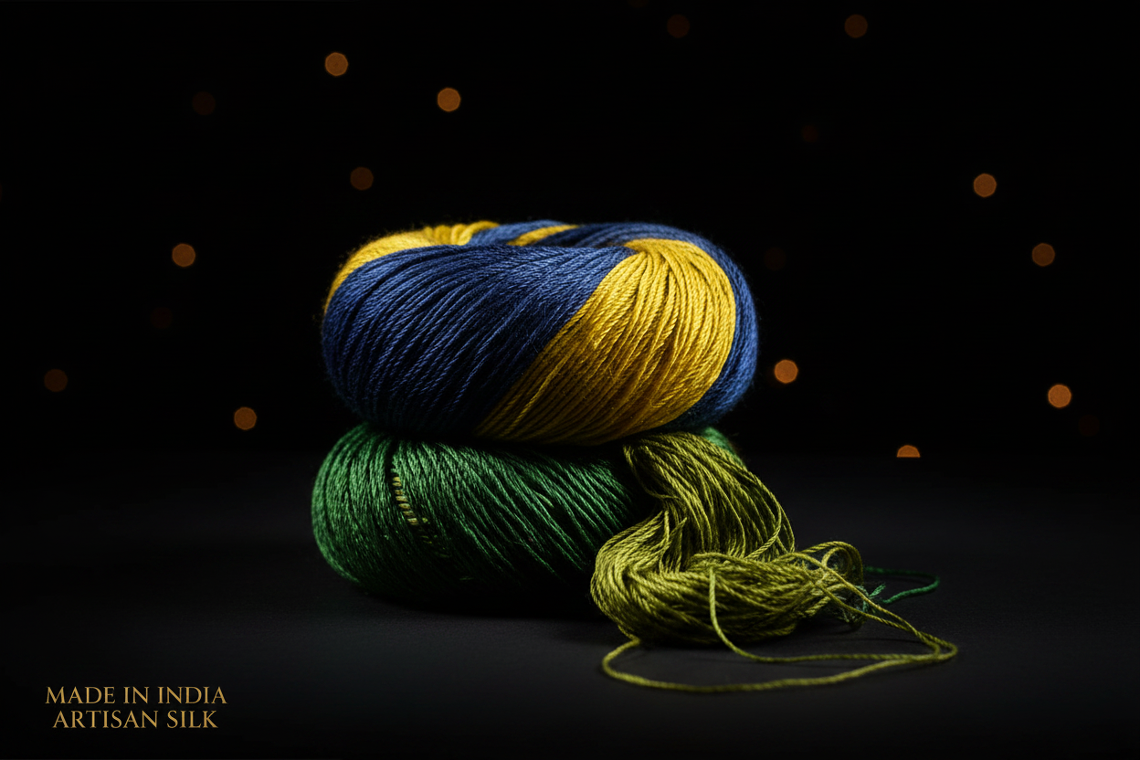 Knitsilk 3 Ply 100% Mulberry Silk Lace Weight Yarn –Chrysanthemum(50g / 260 Yard