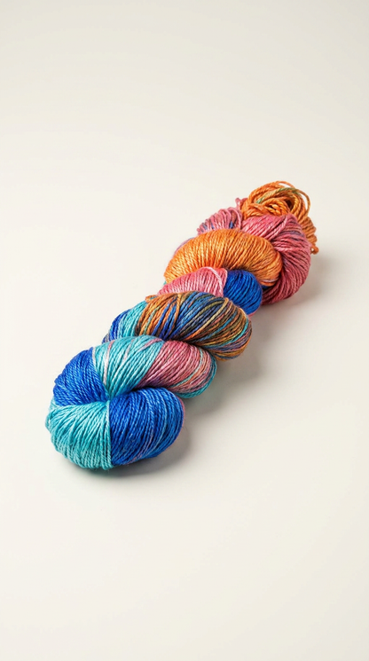 Knitsilk 3 Ply 100% Mulberry Silk Lace Weight Yarn –Rainbow(50g / 260 Yard