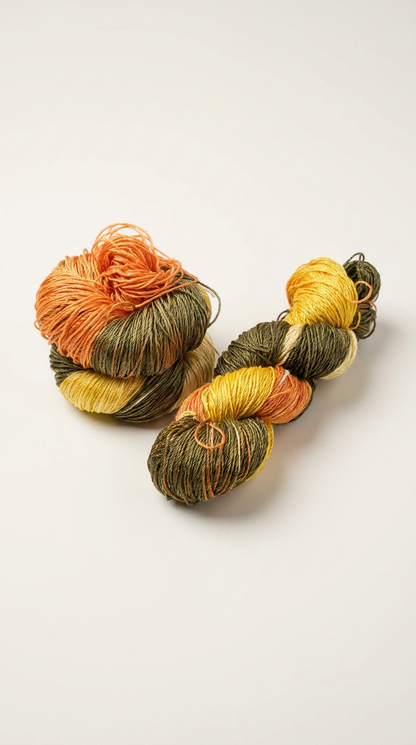 Knitsilk 3 Ply 100% Mulberry Silk Lace Weight Yarn –Black and Morning glory(50g / 260 Yard