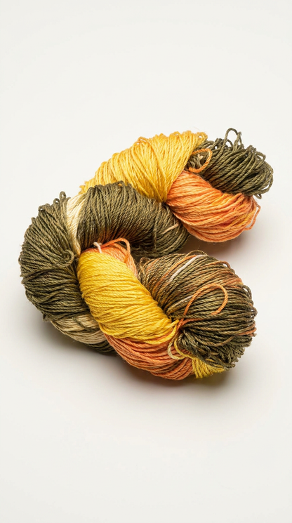 Knitsilk 3 Ply 100% Mulberry Silk Lace Weight Yarn –Black and Morning glory(50g / 260 Yard
