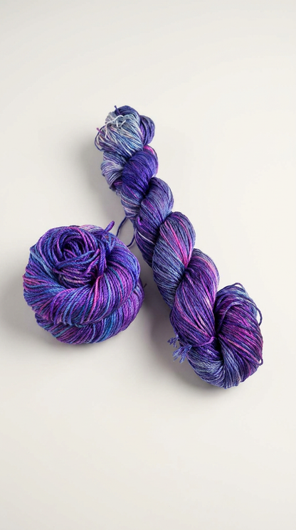 Knitsilk 3 Ply 100% Mulberry Silk Lace Weight Yarn –Pink and Majenta(50g / 260 Yard