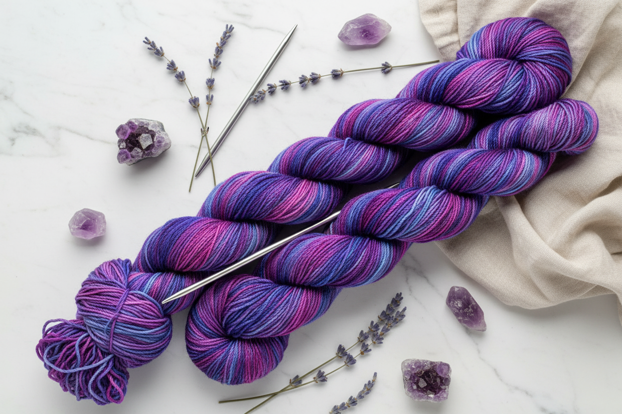 Knitsilk 3 Ply 100% Mulberry Silk Lace Weight Yarn –Pink and Majenta(50g / 260 Yard