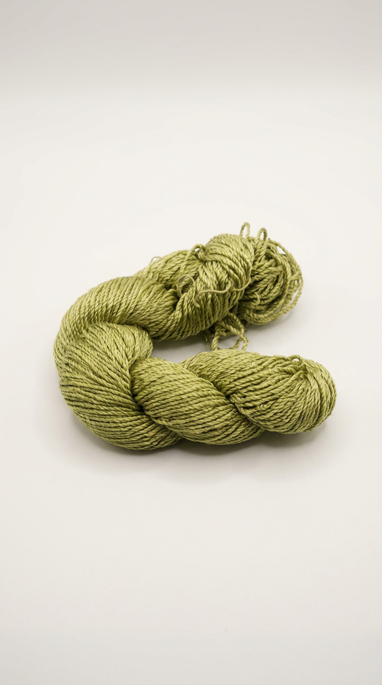 Knitsilk 3 Ply 100% Mulberry Silk Lace Weight Yarn –Olive green(50g / 260 Yard