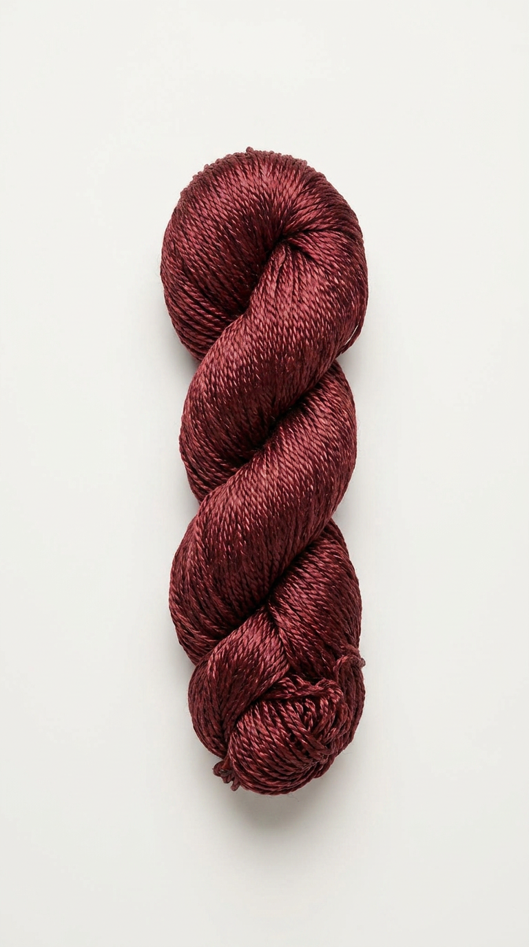 Knitsilk 3 Ply 100% Mulberry Silk Lace Weight Yarn –Plum(50g / 260 Yard