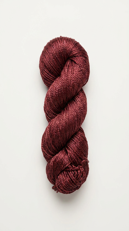 Knitsilk 3 Ply 100% Mulberry Silk Lace Weight Yarn –Plum(50g / 260 Yard