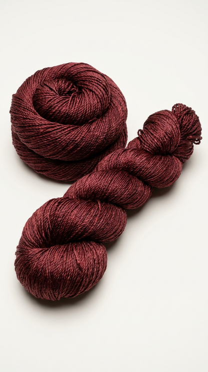 Knitsilk 3 Ply 100% Mulberry Silk Lace Weight Yarn –Plum(50g / 260 Yard